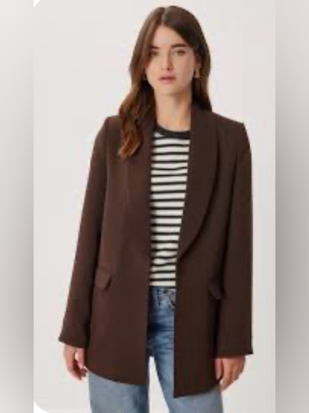 Unbranded Brown Lined Blazer With Pockets - Size L